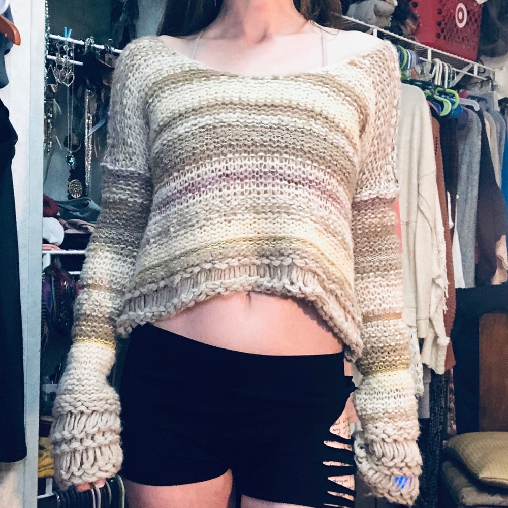 Free People Crop Sweater